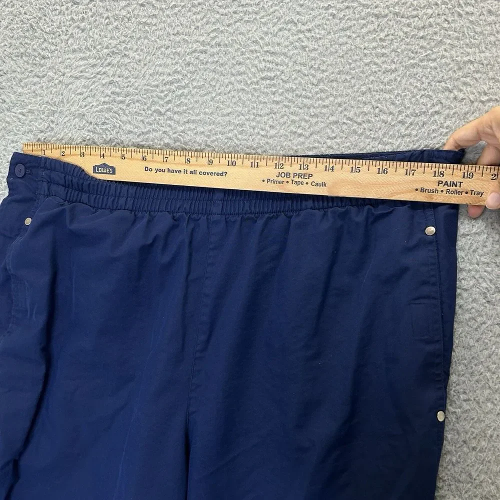 Vintage‎ Adidas Track Pants Mens Medium Blue Tear Away Leg Elastic Waist Y2K